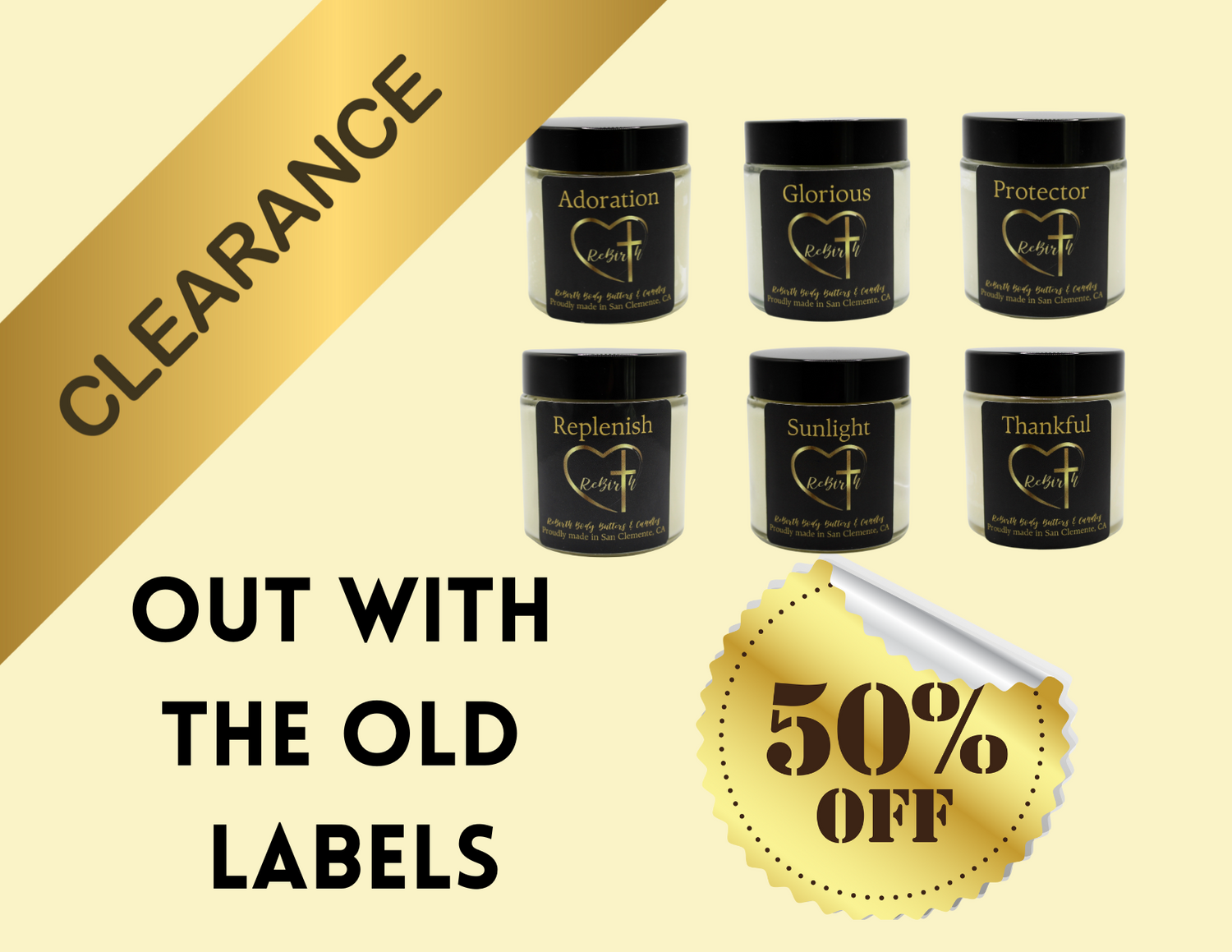 CLEARANCE SALE - 50% OFF
